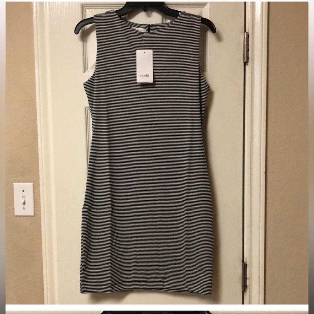 Striped Black and White Mini Dress - Picture 13 of 13